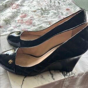 Tory Burch Black Wedge Shoes